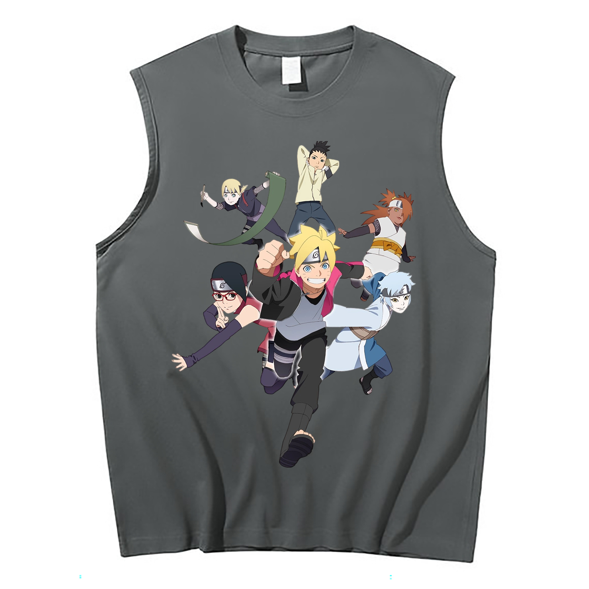 （画像用） NARUTO -ナルト- うずまき ボルト Uzumaki Boruto コットン100％タンクトップ（フロントプリント）